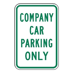 Company Car Parking Only Sign