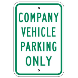 Company Vehicle Parking Only Sign