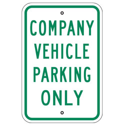 Company Vehicle Parking Only Sign