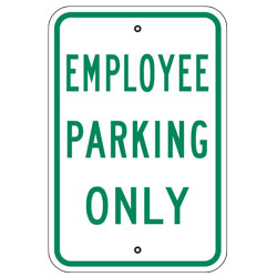 Employee Parking Only Sign