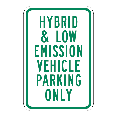 Hybrid & Low Emission Vehicle Parking Only Sign