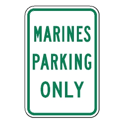 Marines Parking Only Sign