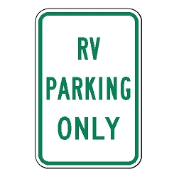 RV Parking Only Sign