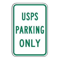 USPS Parking Only Sign