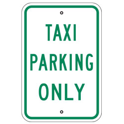 Taxi Parking Only Sign