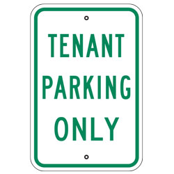 Tenant Parking Only Sign