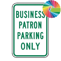 Business Patron Parking Only | MUTCD Compliant Word Only | Universal Permissive Parking Sign