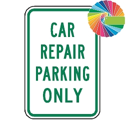 Car Repair Parking Only | MUTCD Compliant Word Only | Universal Permissive Parking Sign