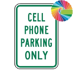Cell Phone Parking Only | MUTCD Compliant Word Only | Universal Permissive Parking Sign