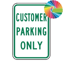 Customer Parking Only | MUTCD Compliant Word Only | Universal Permissive Parking Sign