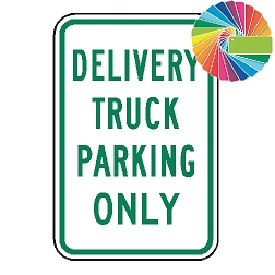 Delivery Truck Parking Only | MUTCD Compliant Word Only | Universal Permissive Parking Sign