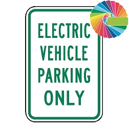 Electric Vehicle Parking Only | MUTCD Compliant Word Only | Universal Permissive Parking Sign