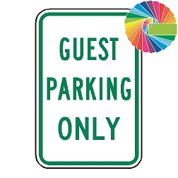 Guest Parking Only | MUTCD Compliant Word Only | Universal Permissive Parking Sign