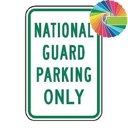 National Guard Parking Only | MUTCD Compliant Word Only | Universal Permissive Parking Sign