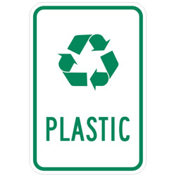 (Recycle Symbol) Plastic Sign