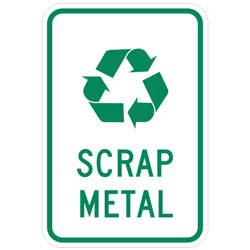(Recycle Symbol) Scrap Metal Sign