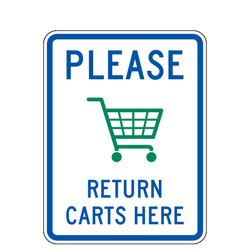 Please Return Carts Here Sign