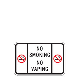 No Smoking No Vaping Sign (White)