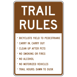 Trail Rules Sign