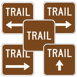 Trail (with Arrow) Sign