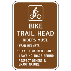 Bike Trail Head (Bike Symbol) Sign