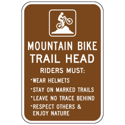 Mountain Bike Trail Head Sign