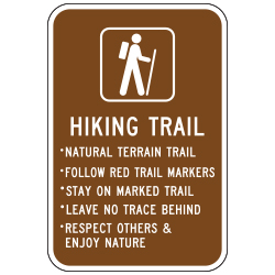 Hiking Trail (Hiker Symbol) Sign