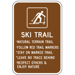Ski Trail (Ski Symbol) Sign