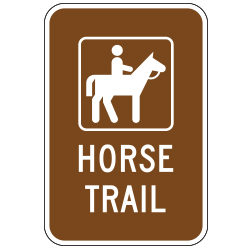 Horse Trail Head (Horse Symbol) Sign