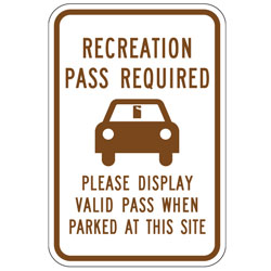 Recreation Pass Required Sign
