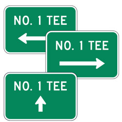 No 1 Tee with Arrow Sign