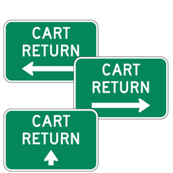 Cart Return with Arrow Sign