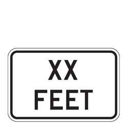 Outfield Wall Distance XX Feet Sign