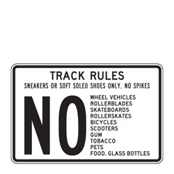 Track Rules List Sign