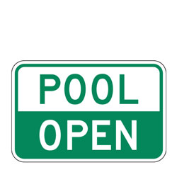 Pool Open Sign