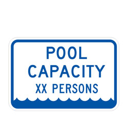 Pool Capacity (XX Persons) Sign
