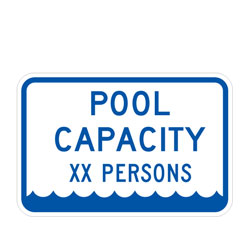 Pool Capacity (XX Persons) Sign
