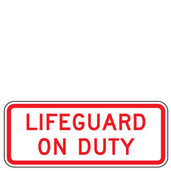 Lifeguard On Duty Sign