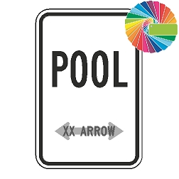 Pool Custom Color/Arrow Sign