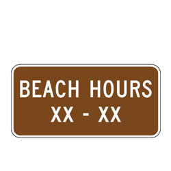 Beach Hours (Custom Hours) Signs