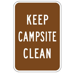 Keep Campsite Clean Sign