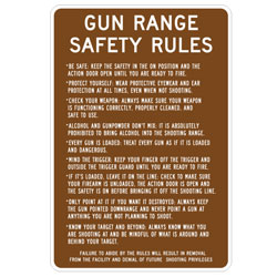Gun Range Safety Rules Sign