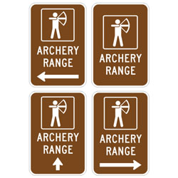 Archery Range (with Arrow) Sign