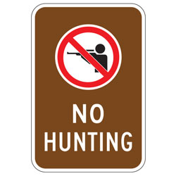 (No Hunting Symbol) No Hunting Sign