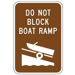 Do Not Block Boat Ramp (with Symbol) Sign