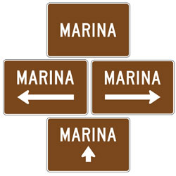 Marina (with Arrow) Sign