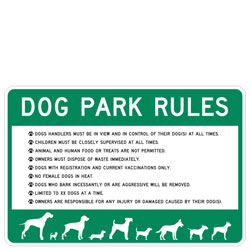 Dog Park Rules Sign