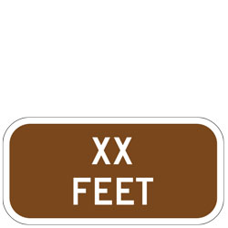 (XX) Feet (Distance) Plaque