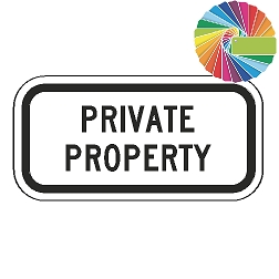 Private Property (Word Plaque) Custom Color Sign