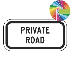 Private Road (Word Plaque) Custom Color Sign